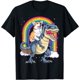 thumbnail image 3 of Camiseta con diseño de unicornio Corgi montando dinosaurio T Rex, bonita camiseta para niños, niñas, regalo de arcoíris, camiseta gráfica de galaxia espacial Corgicorn, camisetas estéticas, 3 of 5