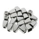 thumbnail image 2 of 20pcs Tapas de extremos de cordón de metal Gorra de borla - Accesorios de joyería con hebilla de enlace de cordón de cuero para borlas y fabricación d Plata Macarena Extremo de tope de bloqueo de cable, 2 of 7