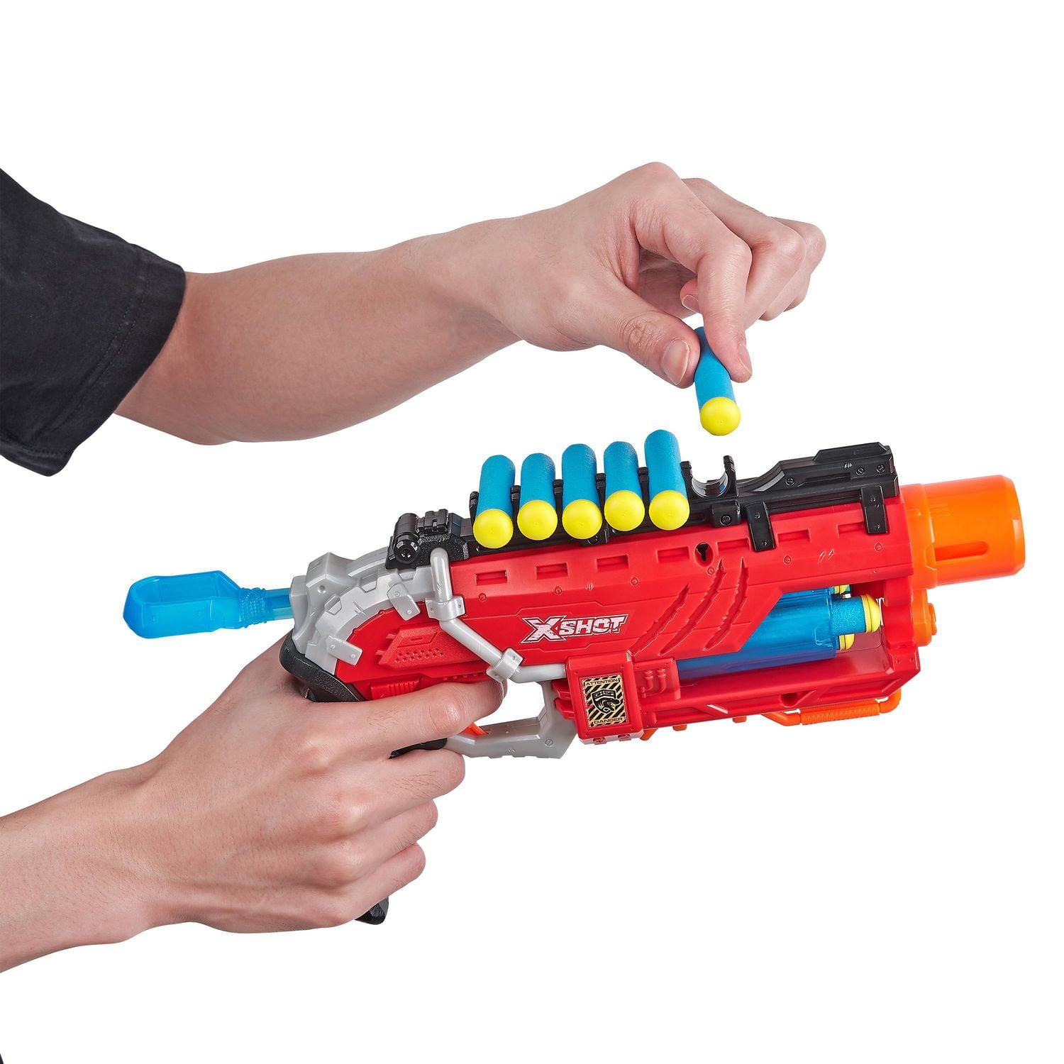 Fusil à fléchettes en mousse X-Shot Dino Attack Dino Striker (16 fléchettes, 4 œufs) par ZURU