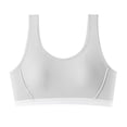 thumbnail image 3 of Training Bras for Girls Lightweight Soft Solid Color Sports Seamless Bra Girls Elastic Underwear Grey Size 10-12 Years, 3 of 4