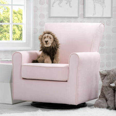 UPC: 0080213076221 | Delta Children Elena Glider Swivel Rocker Chair  Blush Velvet