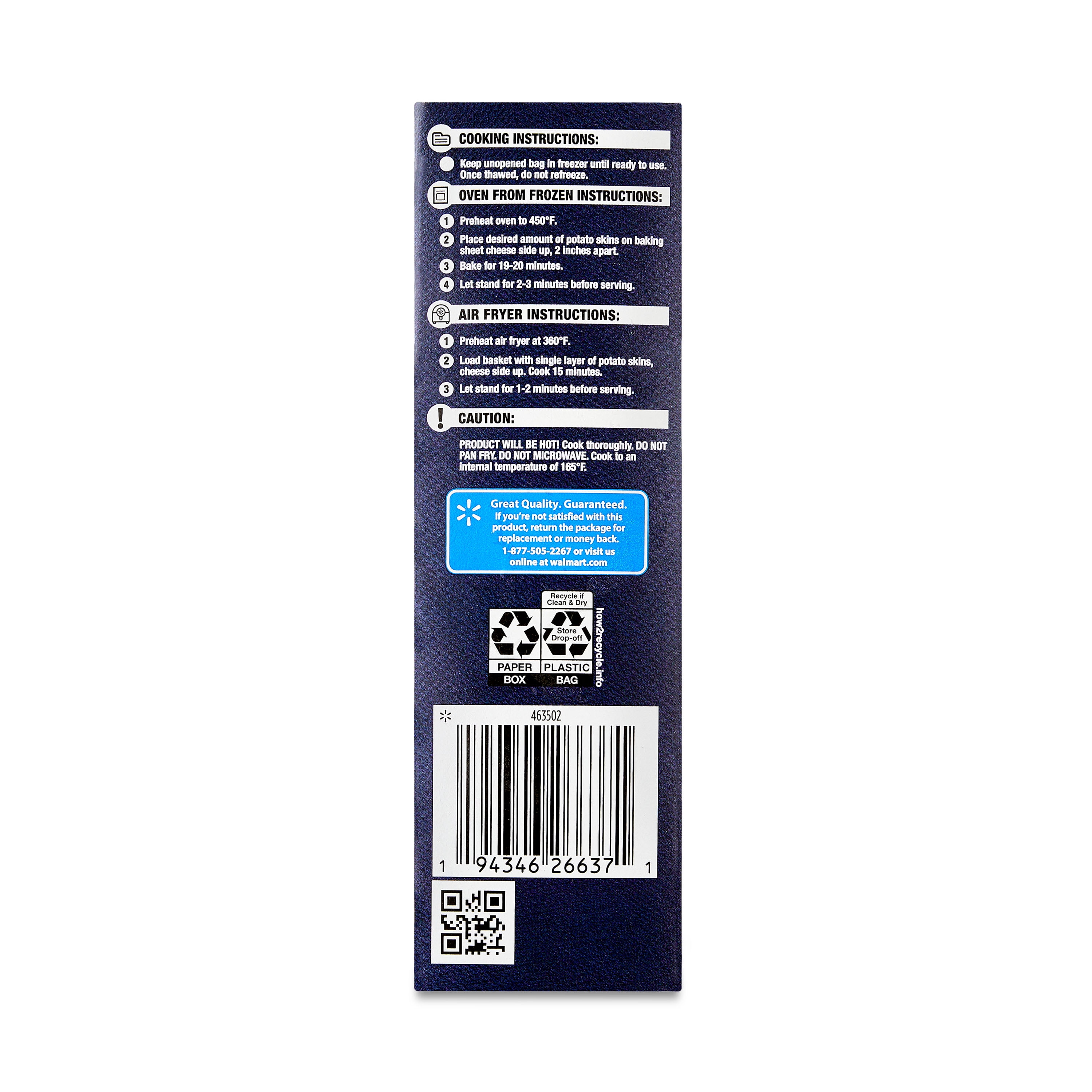 Great Value Potato Skins, 13.5 oz (Frozen)