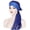 Blue, variant on Chemo Headwear for Women Pre-Tied Scarf Slip On Turbans Soft Stretch Sleeping Cap Cancer Patient Alopecia Hair Loss Long Tail Beanie
