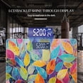 thumbnail image 3 of Bathroom Scale, Highly Accurate Digital Body Scale,Precisely Measures Weight up to 400 lbs-Vibrant Painting Of Colorful Leaves, 3 of 4