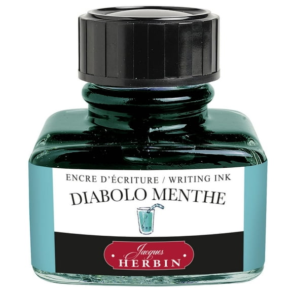 J. Herbin Fountain Pen Ink - 30 ml Bottled - Diabolo Menthe