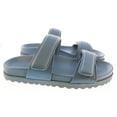 thumbnail image 3 of Gia Borghini Lead Blue Gia x Pernille Double Strap Leather Slides 9 for Mens, 3 of 4