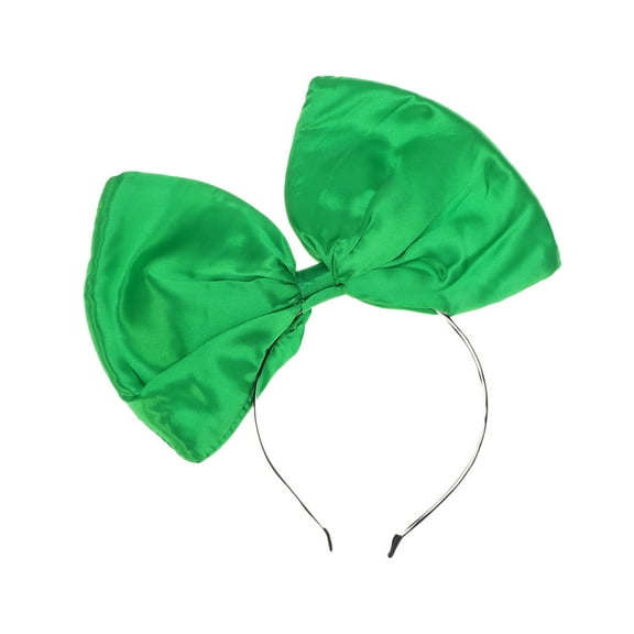 WRISTBIQUE Green Bowknot Hair Hoop Lightweight Headband for Party and Festive Use