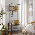 thumbnail image 7 of VASAGLE Coat Rack with Shoe Bench 4-in 1 Hall Tree for Entryway Entryway Bench with Coat Rack Rustic Brown and Black 13.3 x 28.3 x 72.1 Inches, 7 of 7