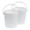 thumbnail image 2 of 2pcs Plastic Storage Bucket With Lid Reusable Round Water Bucket Sealed Bucket For Home, 2 of 8