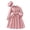 Red, variant on WUANDIXFA Girls Long Sleeve Dress with Hat, Lapel Collar Button Down Midi Dress Swing Casual Dresses with Belt (Khaki, 7-8 Years)
