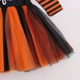 thumbnail image 6 of Toddler Baby Girl Halloween Dress Ghost Print Stripe Long Sleeve Tutu Skirt Mesh Mini Dress Clothe, 6 of 6
