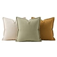 thumbnail image 5 of Pillow Cover Chenille Thick Soft Solid Color Pillowcase 1 Pack Cream Apricot For Sofa Couch Bedroom Decor, 5 of 9