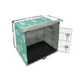 thumbnail image 6 of Clouds Dog Crate Cover, Repetitive Nimbus Raindrops Autumnal Weather Illustration, Easy to Use Pet Kennel Cover Small Dogs Puppies Kittens, 7 Sizes, Turquoise Mint Green, by Ambesonne, 6 of 6