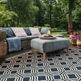 thumbnail image 3 of Safavieh Courtyard Brooklyn Geometric Indoor/Outdoor Area Rug, Navy/Beige, 2'7" x 5', 3 of 9