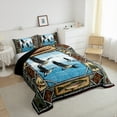 thumbnail image 3 of jejeloiu Wild Mallard Duck Full Size Comforter Sets,Retro Aztec Geometric Bedding Comforter Set,Rustic Pine Tree Bedding Sets For Men Women,Ultra Soft Home Decor Reversible,3pcs, 3 of 8