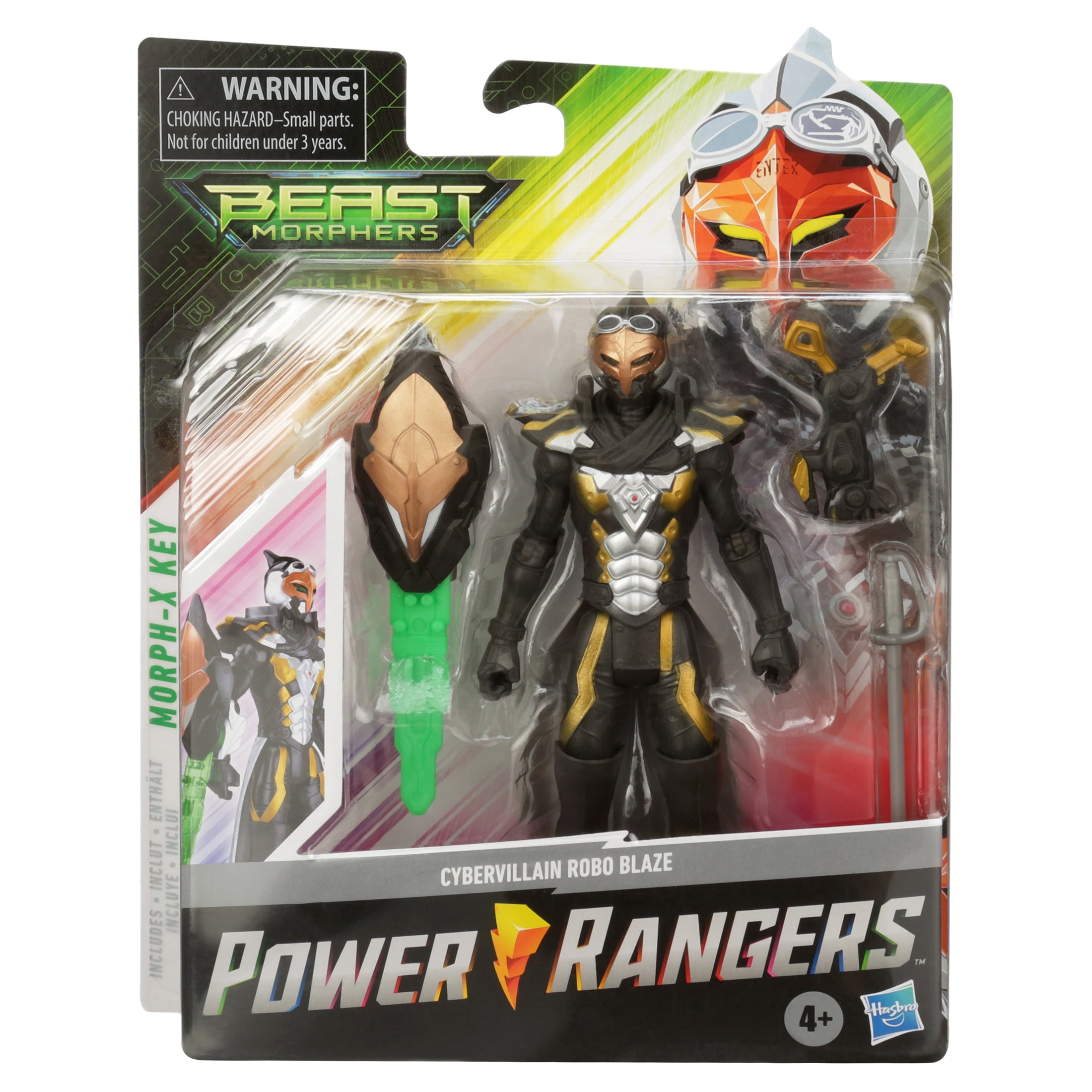 Multicolour Power Rangers E5944ES1 Beast Morphers Cybervillain Blaze 6-inch Action Figure Toy