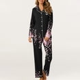 thumbnail image 4 of Hueook Cotton Comfy Pjs for Women Women's Christmas Printed Pajama Set for Daily Home Wear with Pocket Multicolor L, 4 of 8