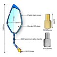 thumbnail image 3 of Rearview Mirror, Style:Carbon Fiber Type X Texture Carbon Fiber Type X Texture, 3 of 5