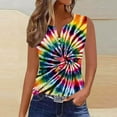 thumbnail image 2 of Giftesty Tank Tops for Women Printed V-neck Sports Tops for Outer Wear Bottoming Slim Sleeveless Tops, 2 of 5
