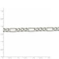 thumbnail image 4 of White Sterling Silver bracelet Chain style Figaro 7 in 6.75 mm, 4 of 4