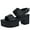 JAFFA1-BLACK, variant on READYSALTED Women's Cleated Chunky Platform Sandals in Open Toe Ankle Strap Block Heel(White,Size 11)