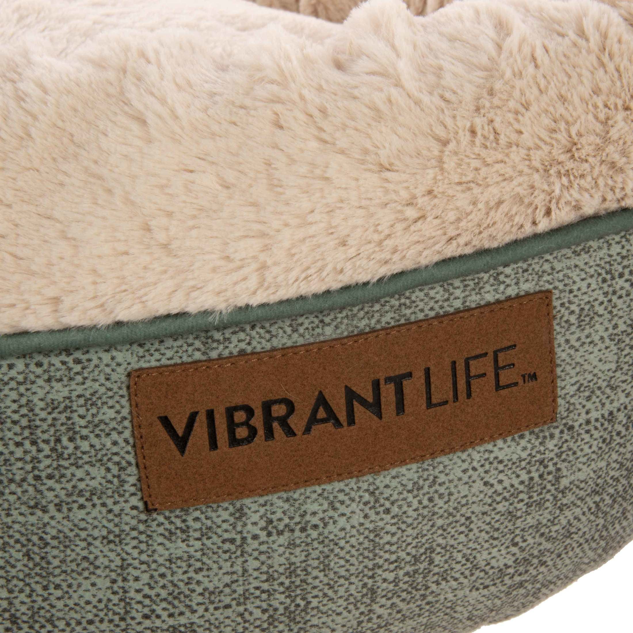 Vibrant Life Round Dreamer Mattress Edition Dog Bed, Small, 22"x22", up to 35lbs