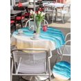 thumbnail image 5 of Outdoor Tablecloth with Umbrella Hole for Patio/Picnic/Party/Camping, Teal Blue Beach Coastal Waterproof Table Cloth Round Cover Washable, Summer Nautical Seaside Ocean Ombre (Dia 54"), 5 of 8