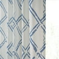 thumbnail image 5 of Normandy Blue Printed Faux Linen Sheer Curtain (1 Panel), Normandy Blue, 50W X 120L, 5 of 9