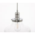 thumbnail image 5 of Indoor Modern Home Decorative Bright Ceiling Lyle 1 Light Chrome and Clear Seeded Glass Pendant, 5 of 13