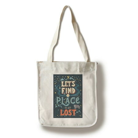 Let's Find a Place to get Lost - Artwork (100% Cotton Tote Bag - (Best Place To Get Cheap Baby Clothes)