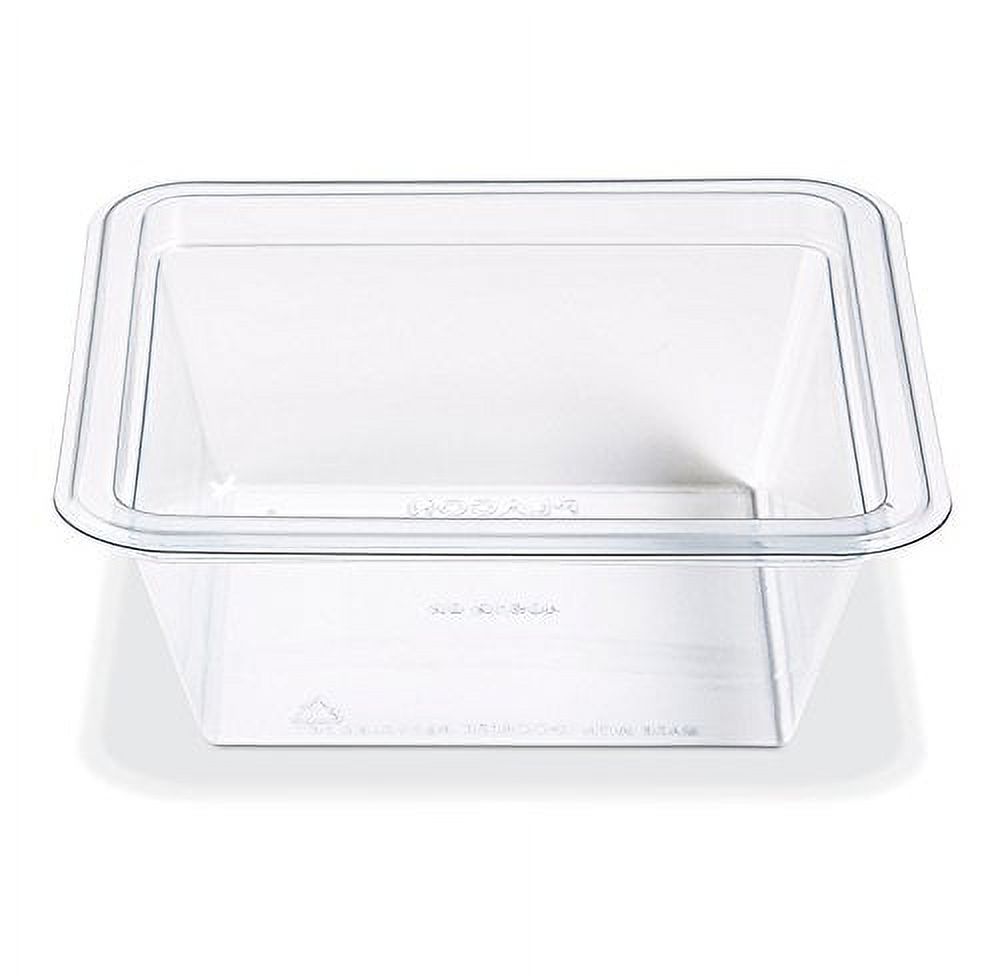 Placon Fresh 'n Clear 16 oz Clear Plastic Container with 3-Compartment Clear Insert Tray and Clear Lid, (100 SETS), PET Material, GoCubesв„ў - image 2 of 6