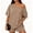 Khaki #17, variant on Dresfit Women's Shorts Sets Crew Neck Short Sleeve Off Shoulder Tops & Mini Shorts 2 Piece Outfits Summer 2026 Oversized Lightweight Sweatsuits M