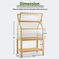 thumbnail image 3 of Mcombo Cold Frame Greenhouse, Portable Wooden Greenhouse Raised Potted Plant Protection Box with Shelf for Outdoor Indoor Use, 0266, 3 of 7