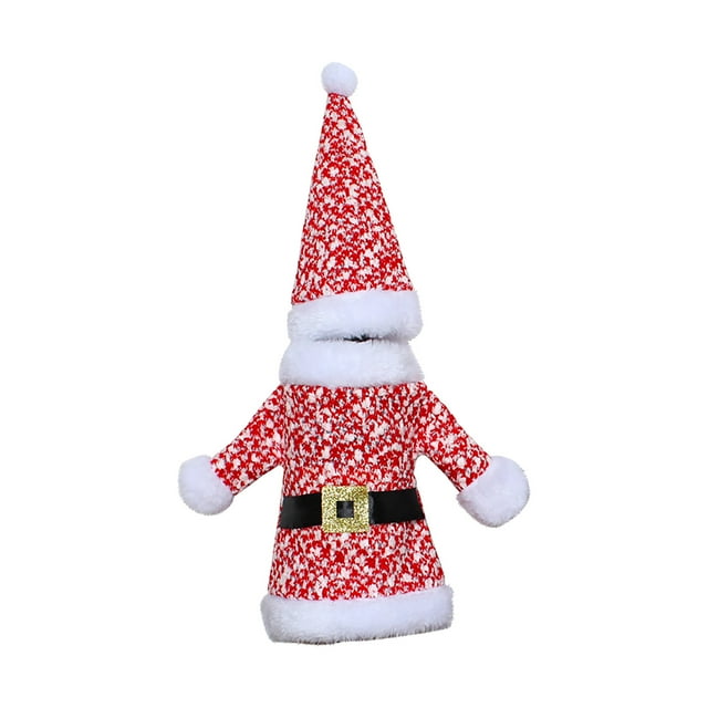 Leutsin Christmas Clothes Hat Wine Bottle Set Three-dimensional Wine Bag