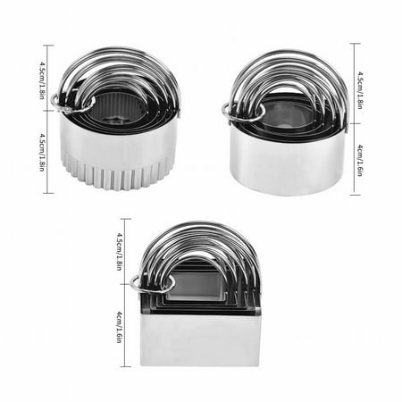 

LYCAQL Stainless Steel Biscuit Cutter Set Sturdy & Long-Lasting with Ergonomic Rubber Grip Professional Baking Dough Tools Gift Package Flat Bottom Round Mould(3 Pcs/Set)