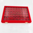 thumbnail image 4 of serony Velvet Stackable Jewelry Display Tray Case for Jewellery Earrings Rose Red, 4 of 9