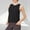 Black women's sleeveless tank tops a1, variant on Women's Sleeveless Tank Tops Round Neck Solid Basic Slim Fit Workout Tops Casual Athletic Wear Activewear, White L