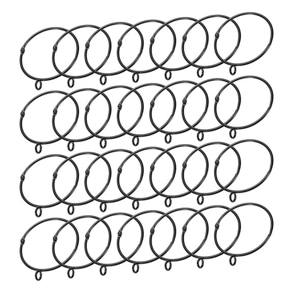28 PCS Openable Curtain Rings Metal Eyelet 2.5inch