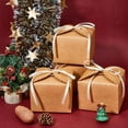 thumbnail image 7 of 1 Bag 20Pcs Paper Gift Box Brown Kraft Paper Folding Box with Polyester Ribbon Roll Paper Cookie Boxes 12x12x9CM Square Paper Cookie Boxes for DIY Gift and Party Packaging, 7 of 7