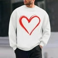 thumbnail image 1 of Ceisia Men's Regular-Fit Crew-Neck Double-Heart Hand-Drawn Printed Casual Sweatshirt Gift, 1 of 8