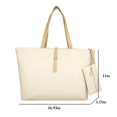 thumbnail image 3 of Sac Fourre-Tout pour Femmes Grande Capacité Simple Décontracté Sac à Main Sac d'Épaule avec Mini Portefeuille, 3 of 9