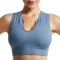 thumbnail image 1 of Brasier Ropa Interior Femenina para Fitness, Running, Yoga, Chaleco A Prueba de Golpes, Escote En U Profundo, sin Aros de Acero, Sujetador Cómodo Fruncido Mediana, 1 of 3