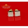 thumbnail image 4 of King of Bling's Real 10k Yellow Gold Square Stud Men/ Women Earrings with 0.15CT Real Diamonds, 4 of 8