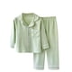 thumbnail image 1 of Odeerbi 3-16 Años Niños Niñas Pijamas de Algodón Con Solapa de Muesca Tops de Manga Larga Pantalones Conjunto Suave Sleepwear Dos Piezas Pijama Sets, 1 of 4