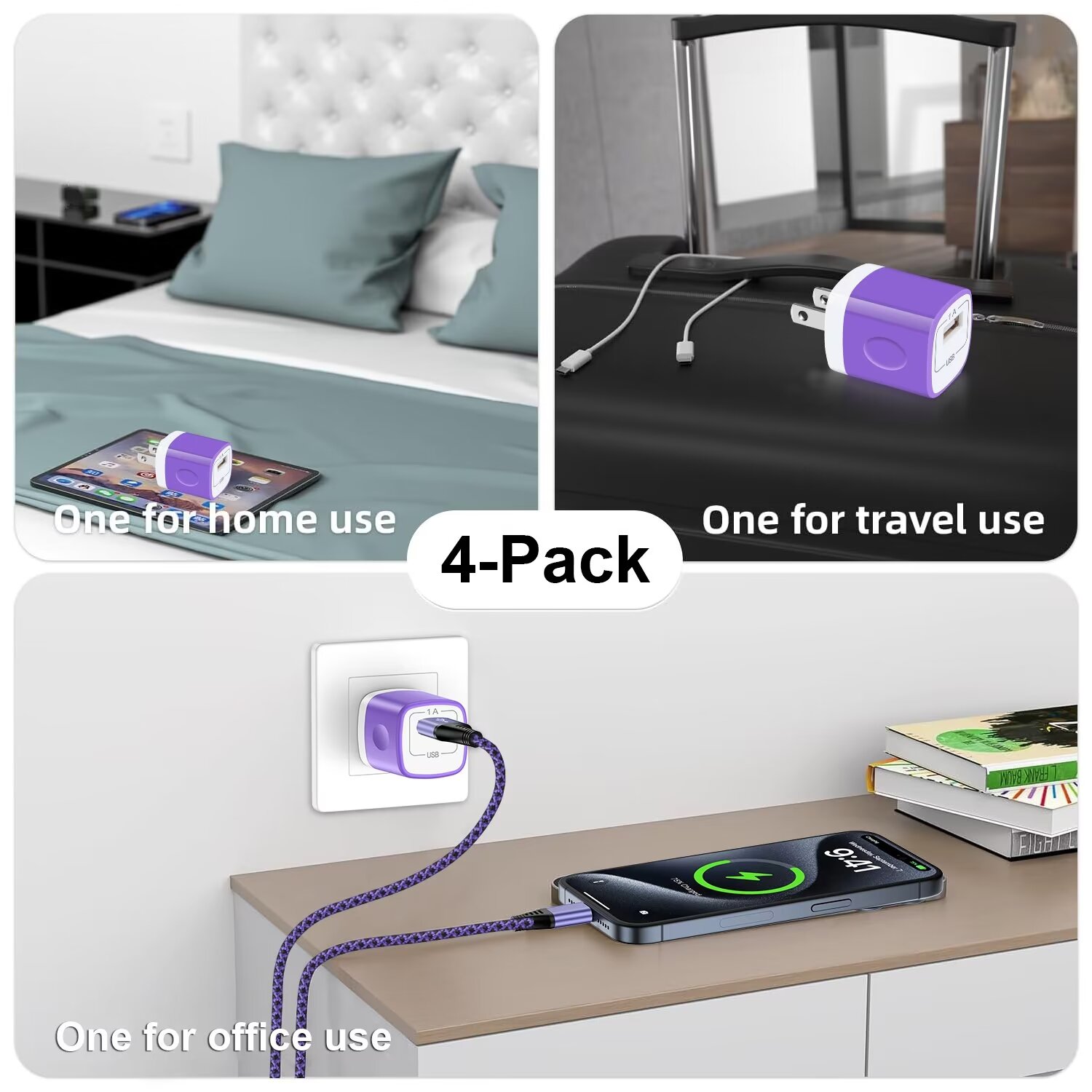 HopePow USB-C Charger Block and Cable 4-Pack photo 6