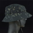 thumbnail image 6 of Military Tactical Boonie Hats Hunting Sun Fishing Hat Outdoor Camouflage Bobble Cap Hiking Fisherman Sniper Ghillie Bucket Hats Camo Boonie Hat Bucket Hat Military Hat, 6 of 8