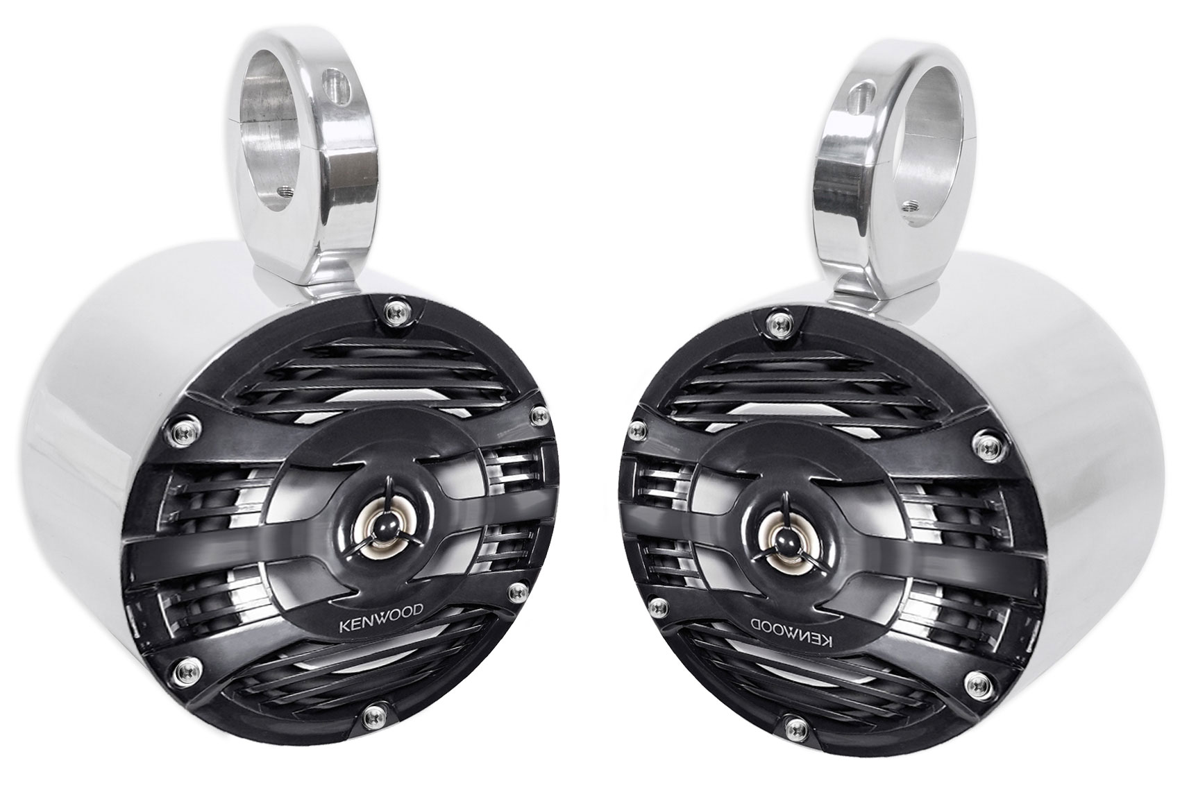 (2) Kenwood 6.5" 300 Watt Waterproof Marine Boat Wakeboard Tower