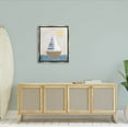 thumbnail image 2 of Stupell Industries Geometric Sailboat Striped Ocean Water Graphic Art Luster Gray Floating Framed Canvas Print Wall Art, Design by Katie Doucette, 2 of 6