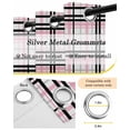 thumbnail image 6 of Pink Black Plaid Blackout Curtains 45 Inches Long for Bedroom, Farmhouse Pink Black Checkered Thermal Insulated Room Darkening Black Out Window Curtain Panels Grommet Drapes for Living Room, 6 of 8
