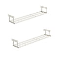 thumbnail image 1 of Zapatero expandible, zapatero retráctil, organizador ajustable para debajo del gabinete (2 blanco), 1 of 8